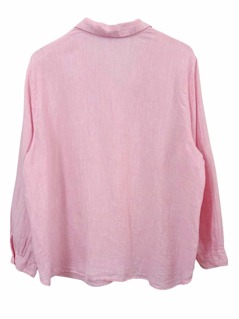 J. Jill | Linen Button Up Long Sleeve Pink Shirt XL Petite - Picture 6 of 10